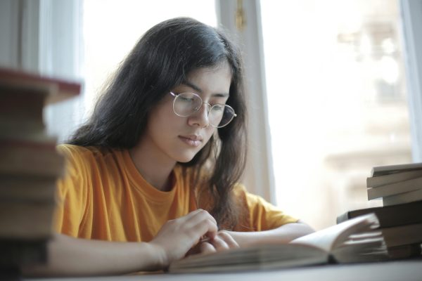 Lady preparing for an exam